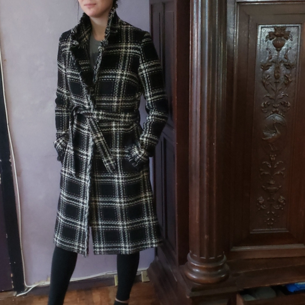 Betsey Johnson Tweed  Wrap Coat